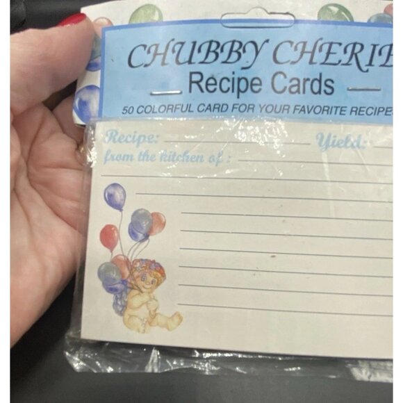 Chubby Cherub Recipe Cards 5x3 Lot of 2 Packs 50 Each Vintage NOS Home Cook Chef - Picture 12 of 13